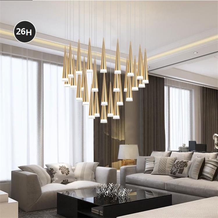 Dutti D0032 LED Chandelier Modern minimalist Nordic front desk chandelier living room dining room bar cafe hop stairwell disc silver gold black