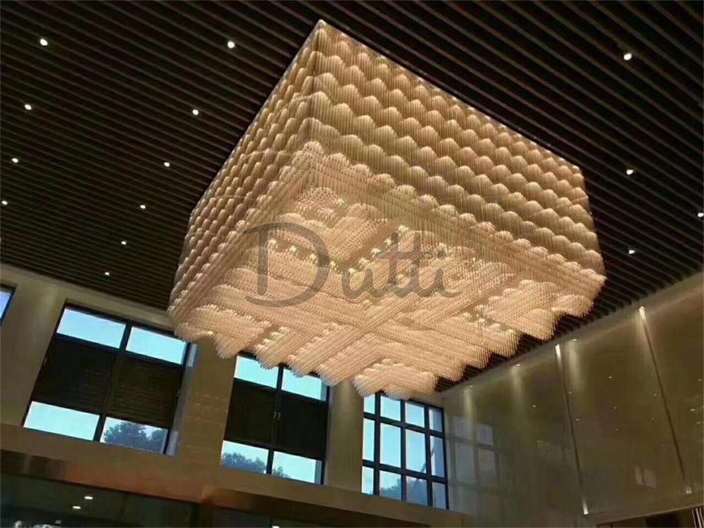 Non-standard LED Chandelier Lighting customization for Hotel Hall 