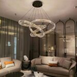 D0118 DUTTI LED Modern Crystal Screw Chandelier: Perfect for Dining Rooms, Restaurants, and Villa Halls