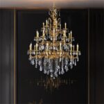 DB002 DUTTI LED Bronze Chandelier luxury crystal for living room lobby villa bedroom restaurant French style custom 6 8 10 14 light+5 head