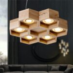 Dutti D0035 LED Chandelier rustic art creative modern minimalist personality solid wood dining room living room bedroom study bar Lamp