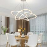 Dutti D0001 LED Chandelier Freedom light creative personality dining room modern minimalist lighting post modern led ring three atmospheric living room office diameter 520mm2,3,5 ring natural light